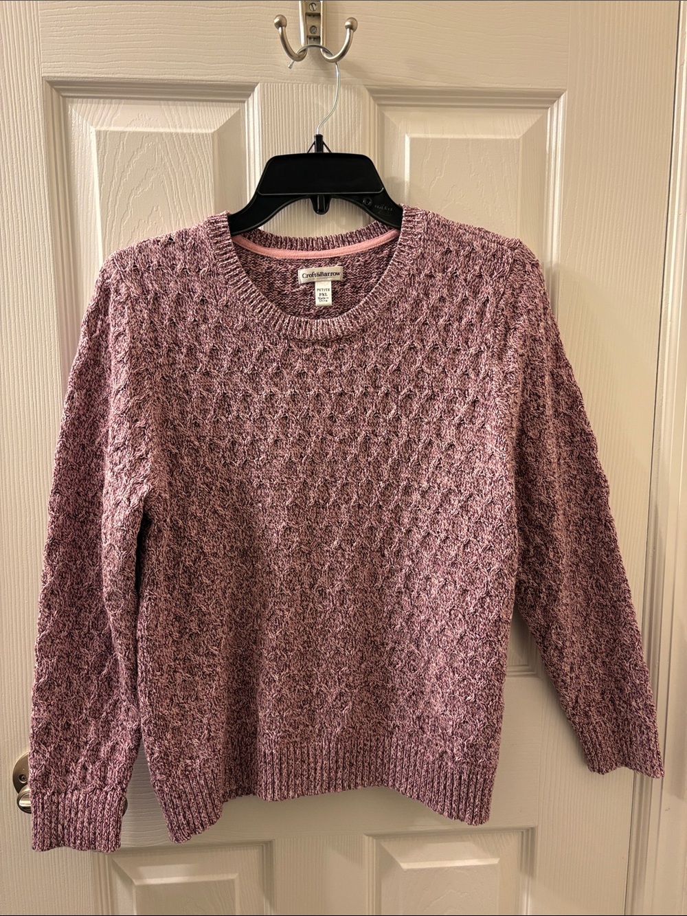 croft & barrow Lavender-Mauve Crewneck Sweater